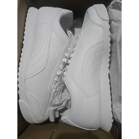Puma Roma Basic\' Sneaker (Men), White/ Light Grey, Size 9.5 main image 5